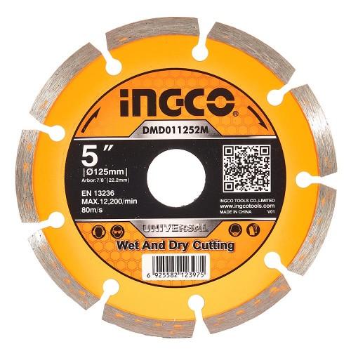 Диск алмазный сегментный 125×7,5×22,2 INGCO
