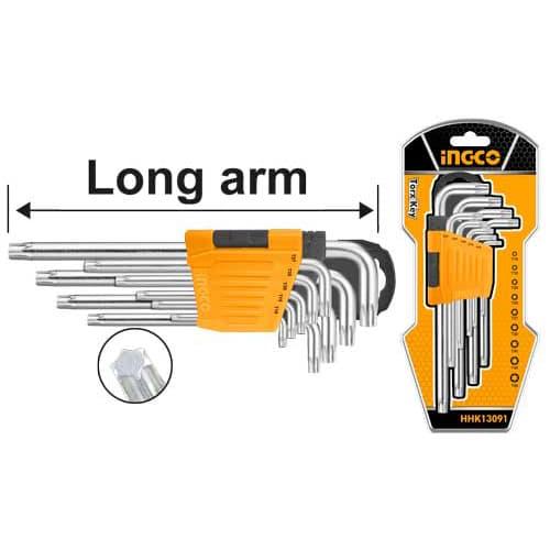 Комплект ключей Torx 9 шт. T10-T50 INGCO