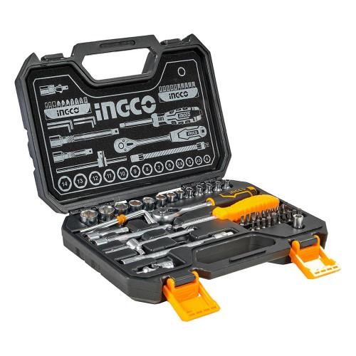 Набор торцевых головок с трещоткой 1/4" 45 предметов INGCO INDUSTRIAL