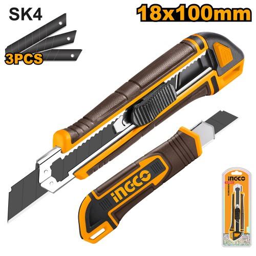 Ніж сегментний 18 мм 3 леза SK5 INGCO Super Select