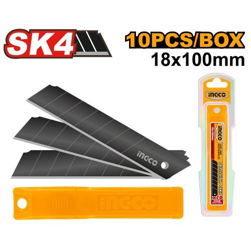 Лезвия для ножей сегментные SK4 18 мм 10 од. INGCO INDUSTRIAL