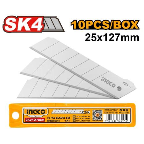 Лезвия для ножей сегментные SK4 25 мм 10 од. INGCO INDUSTRIAL