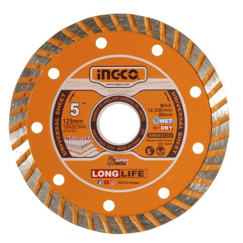 Диск алмазный турбоволна 125x10x22,2 INGCO