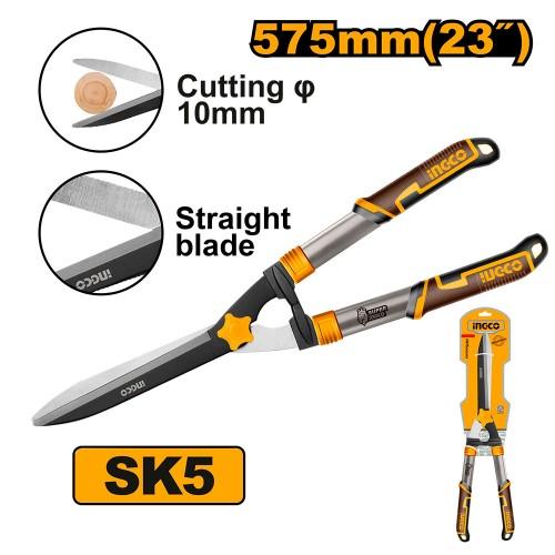 Ножиці для живоплоту 575 мм сталь SK5 для точної формовки INGCO INDUSTRIAL