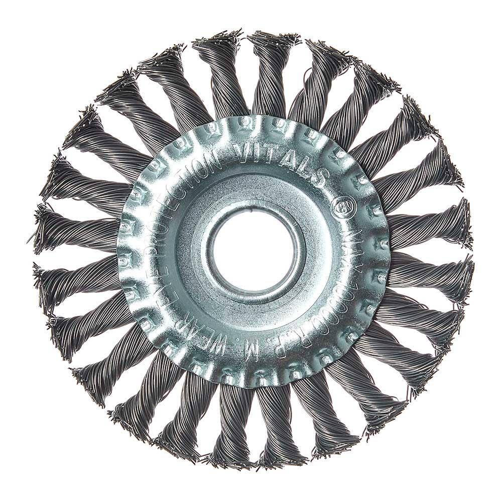 Щітка дискова Vitals плетена сталь 125×22,2 м, 0,5 мм